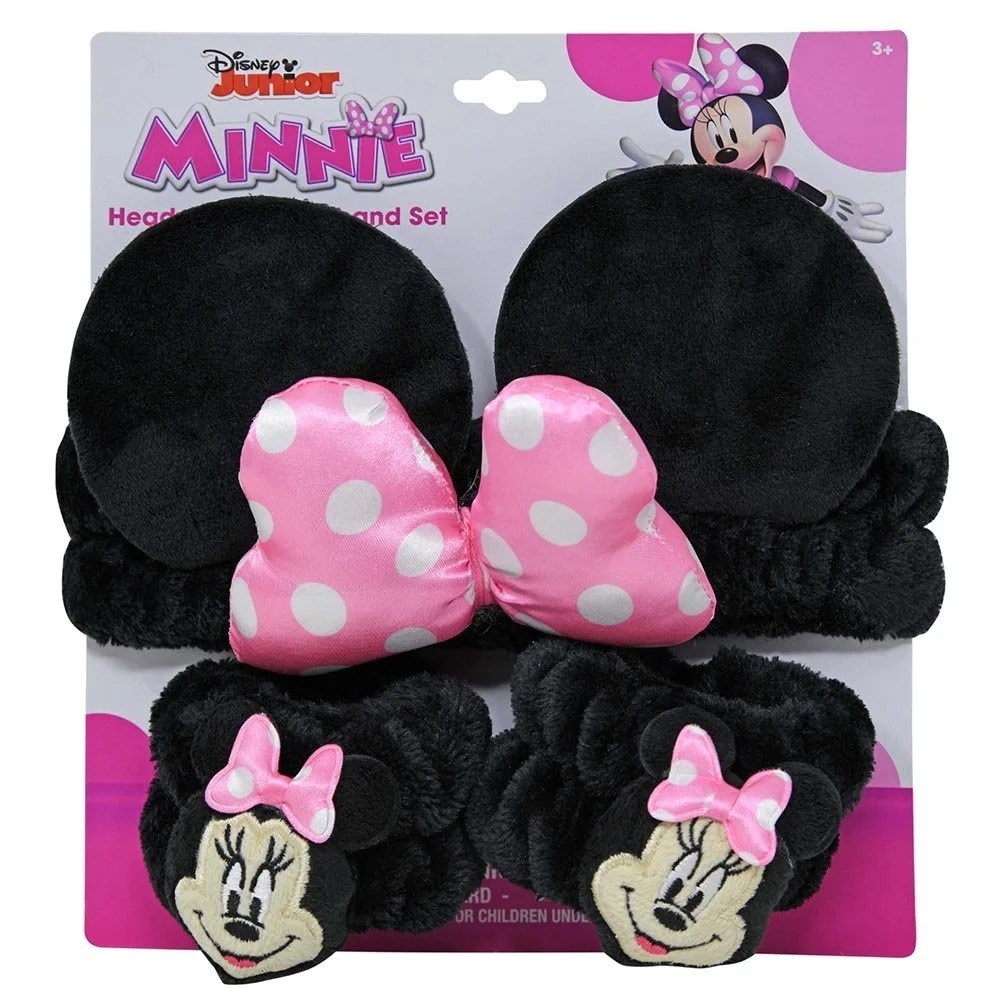 NEW Disney Minnie Plush Headband & Wristband Set